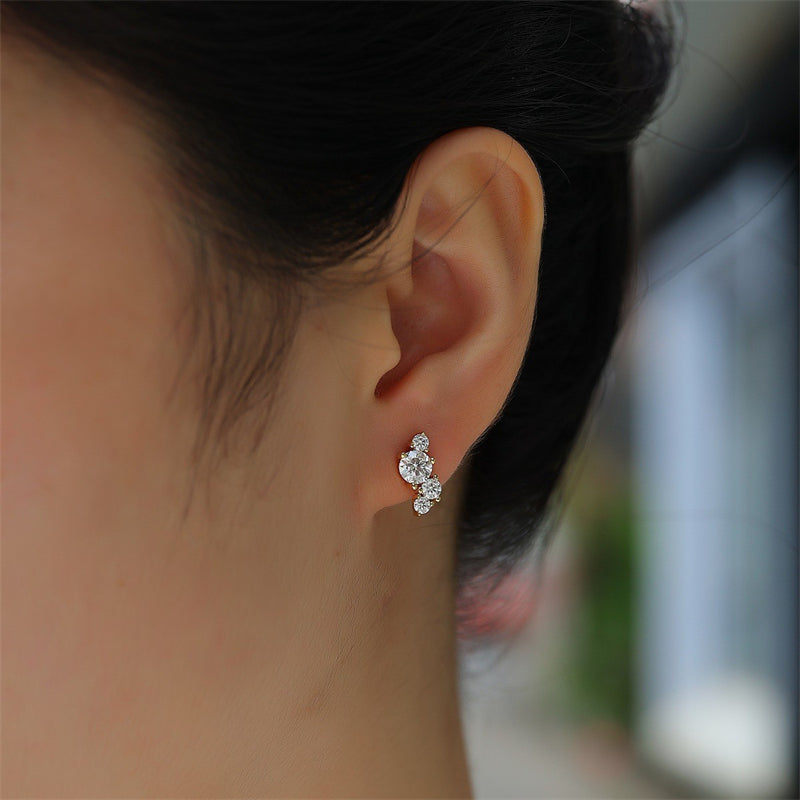 Sophisticated Geometric Moissanite Earrings for Women