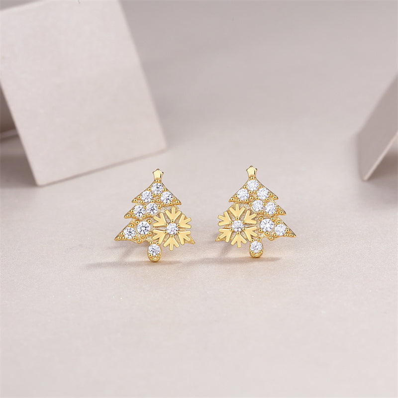 Sophisticated Geometric Moissanite Earrings with Round Stones