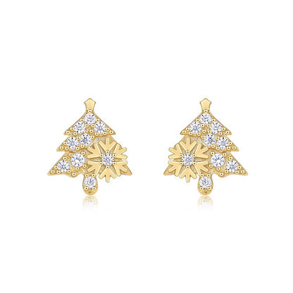Sophisticated Geometric Moissanite Earrings with Round Stones