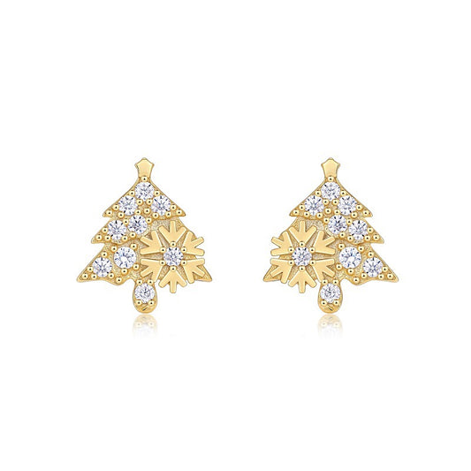 Sophisticated Geometric Moissanite Earrings with Round Stones