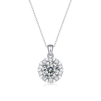 Sophisticated Geometric Snowflake Necklace