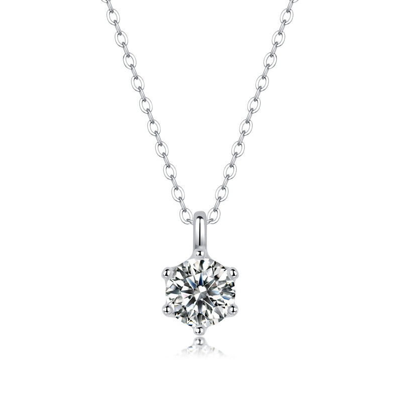 Sophisticated Hexagon Moissanite Necklace