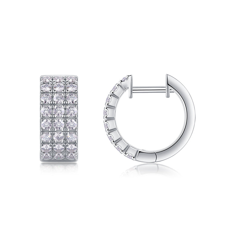 Sophisticated Round Cut Moissanite Earrings for Women