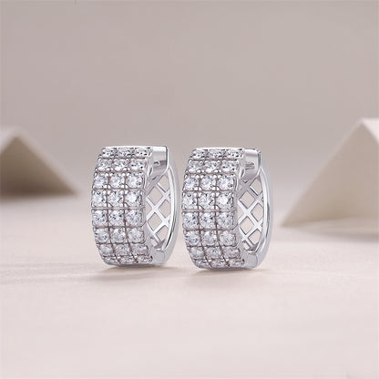 Sophisticated Round Cut Moissanite Earrings for Women