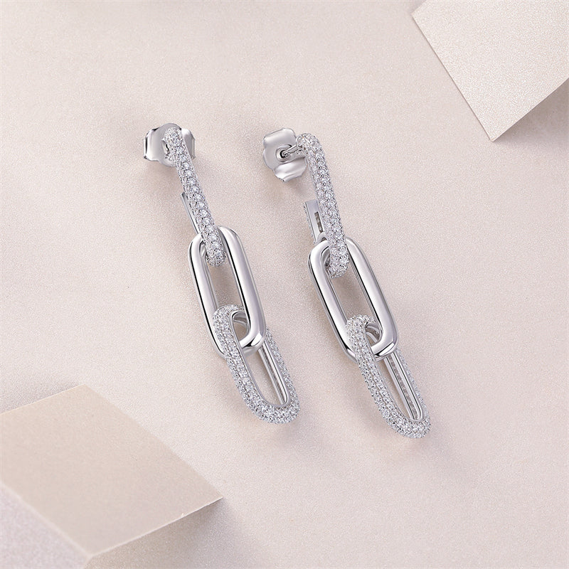 Sophisticated Round Cut Moissanite Earrings for Women
