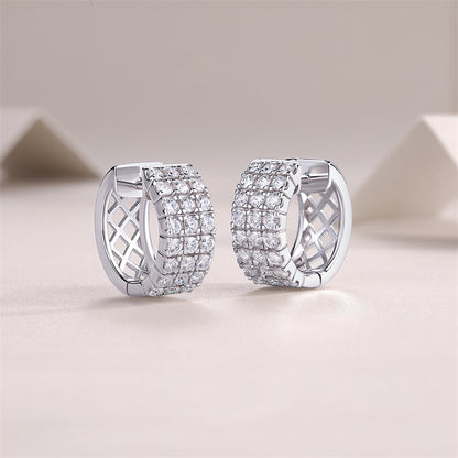 Sophisticated Round Cut Moissanite Earrings for Women
