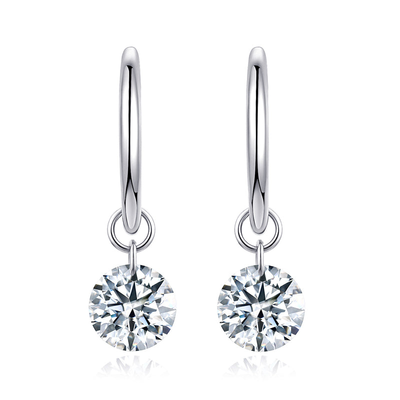 Sophisticated Round Cut Moissanite Earrings for Women