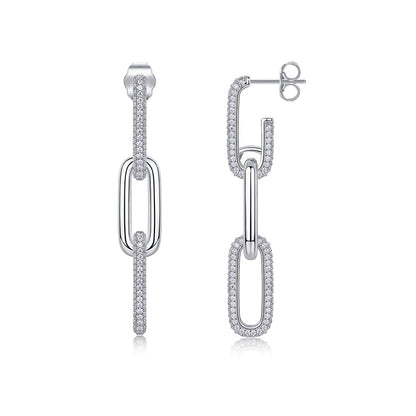 Sophisticated Round Cut Moissanite Earrings for Women