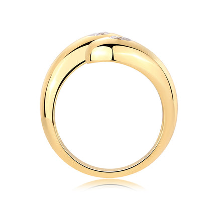 Sophisticated Round Diamond Ring in 925 Silver