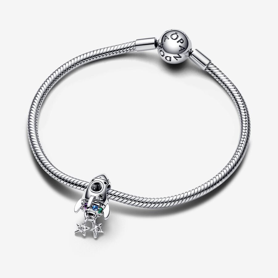 Space Love Rocket Charm