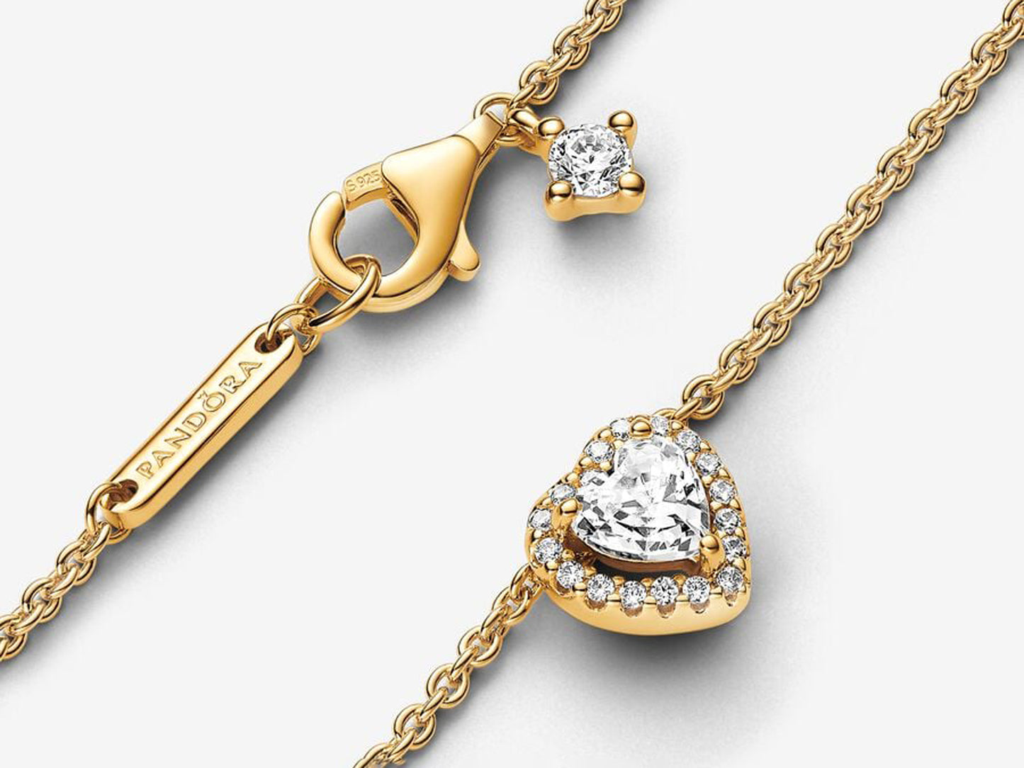 Sparkling Heart Collier Necklace