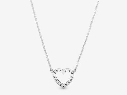 Sparkling Open Heart Necklace