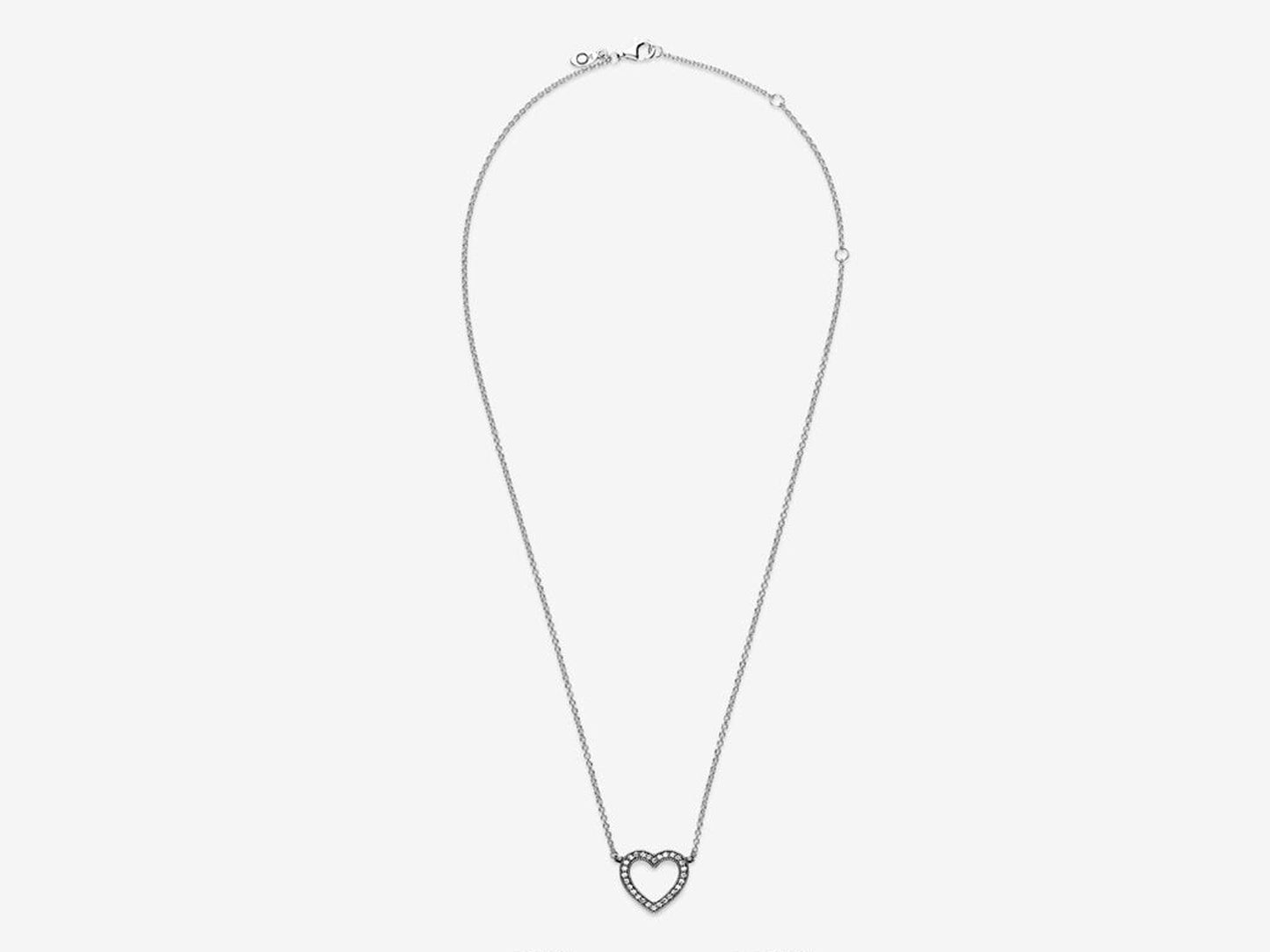 Sparkling Open Heart Necklace
