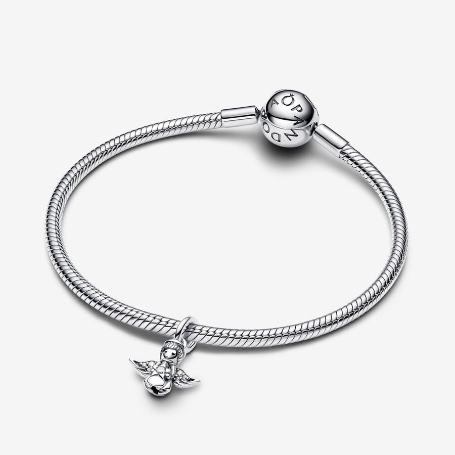 Holiday Angel Charm CZ Stones