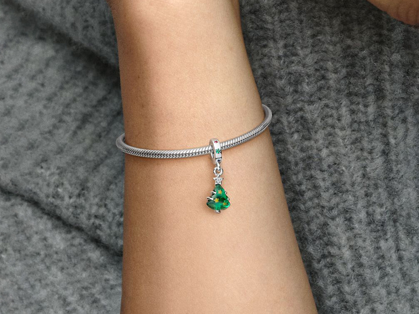 Sparkling Christmas Tree Dangle Charm
