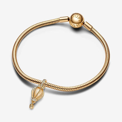 Gold Hot Air Balloon Charm