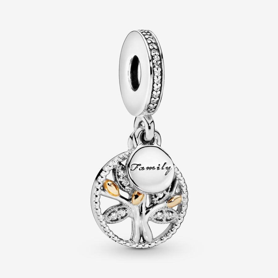 Sparkling Family Tree Dangle Charm