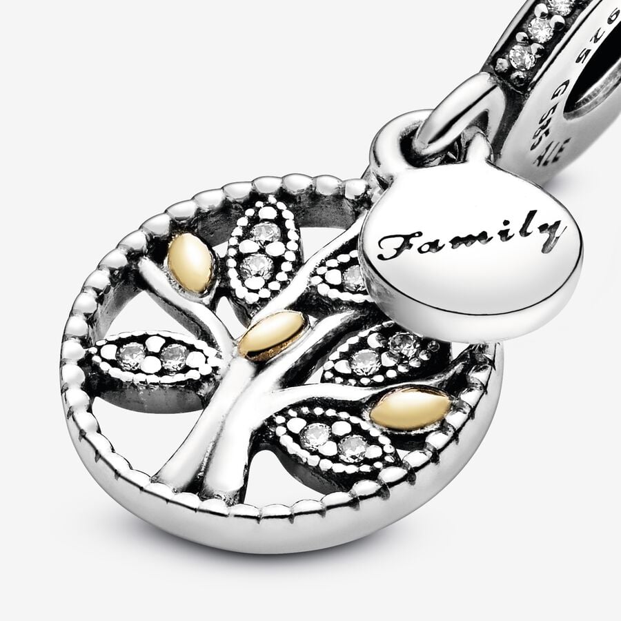 Sparkling Family Tree Dangle Charm