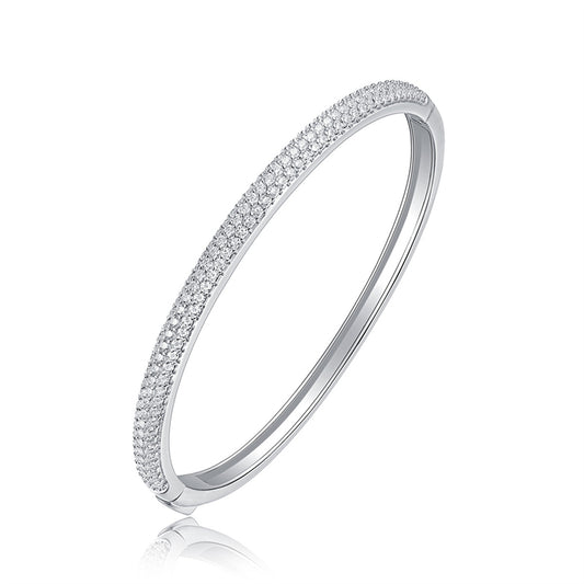 Sparkling Geometric Bracelet with Moissanite