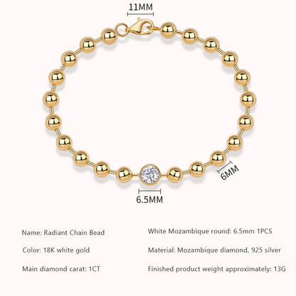 Sparkling Geometric Bracelet with Moissanite