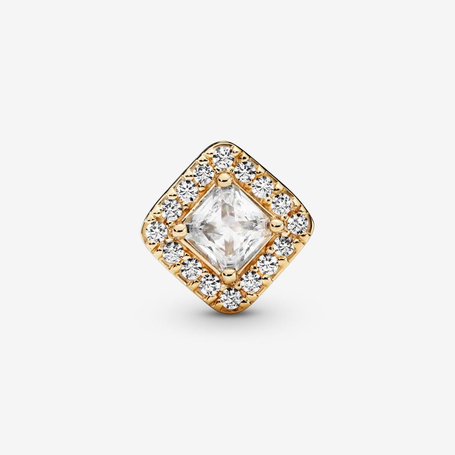 Square Sparkle Halo Charm