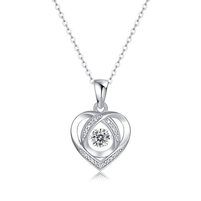 Striking Geometric Heart Necklace for Her