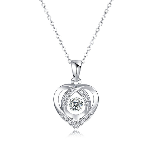 Striking Geometric Heart Necklace for Her