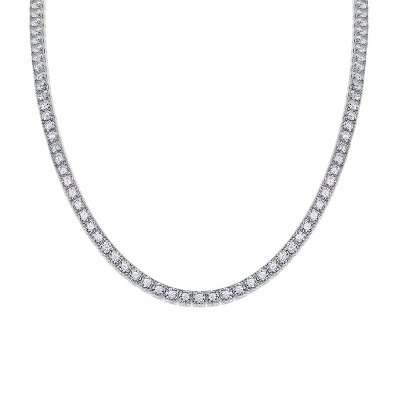 Stunning Tennis Chain Necklace Featuring Moissanite Stones
