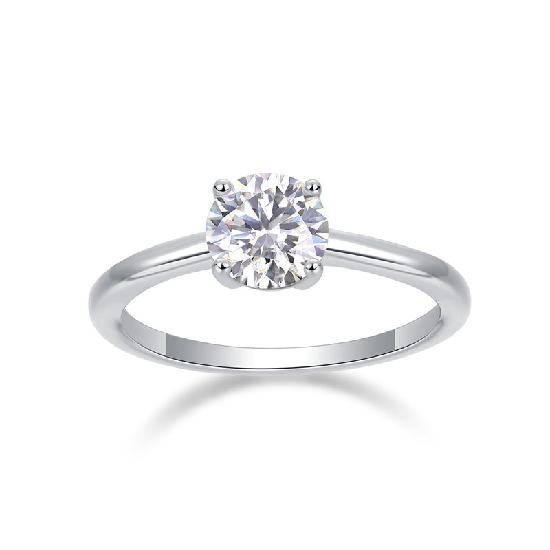 Stylish 1ct Geometric Moissanite Ring for Office Wear
