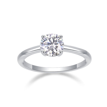 Stylish 1ct Geometric Moissanite Ring for Office Wear