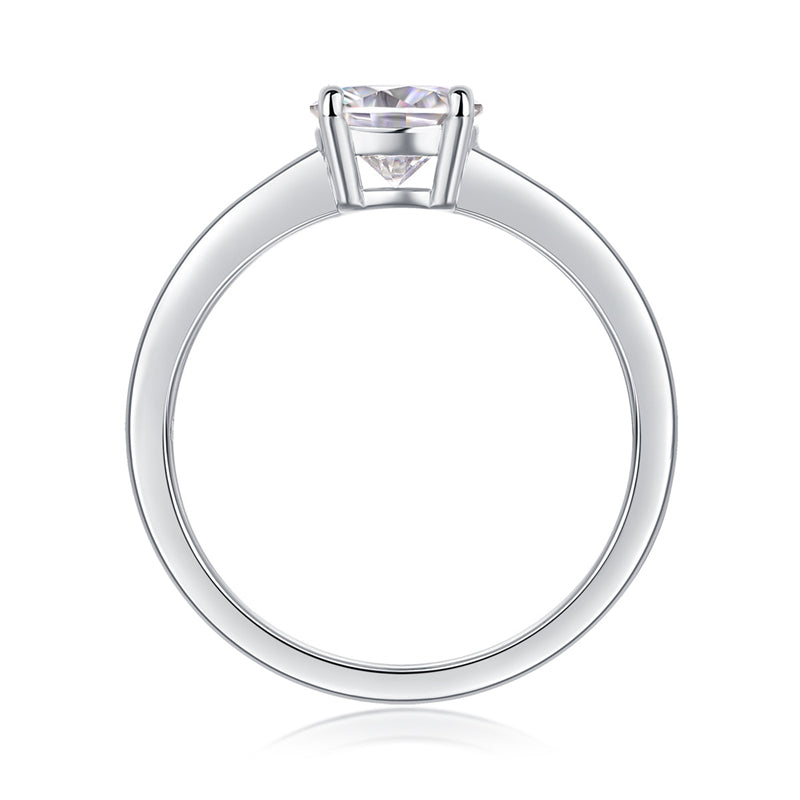Stylish 1ct Geometric Moissanite Ring for Office Wear
