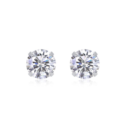 Stylish 925 Silver Moissanite Earrings with Geometric Accents