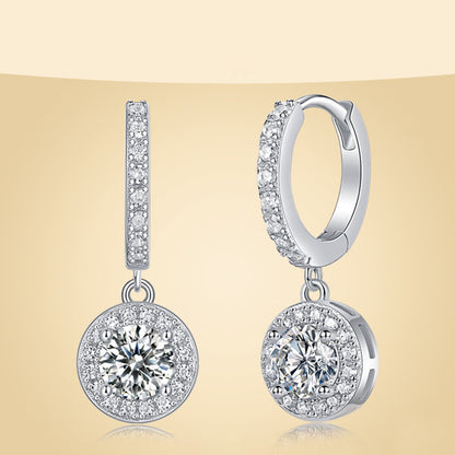 Stylish 925 Silver Moissanite Stud Earrings