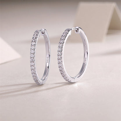 Stylish 925 Silver Moissanite Stud Earrings