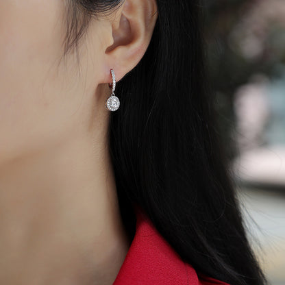 Stylish 925 Silver Moissanite Stud Earrings