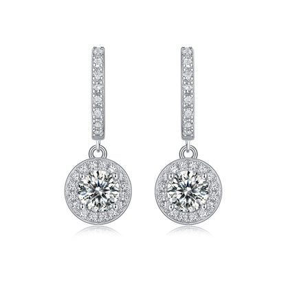 Stylish 925 Silver Moissanite Stud Earrings