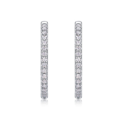 Stylish 925 Silver Moissanite Stud Earrings