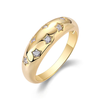 Stylish Round Shape Diamond Ring
