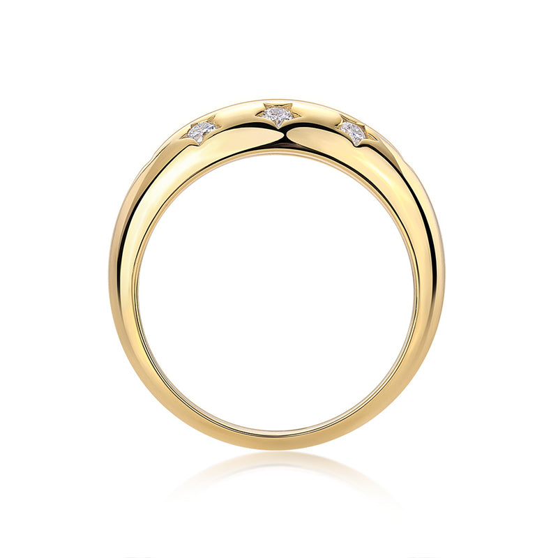Stylish Round Shape Diamond Ring