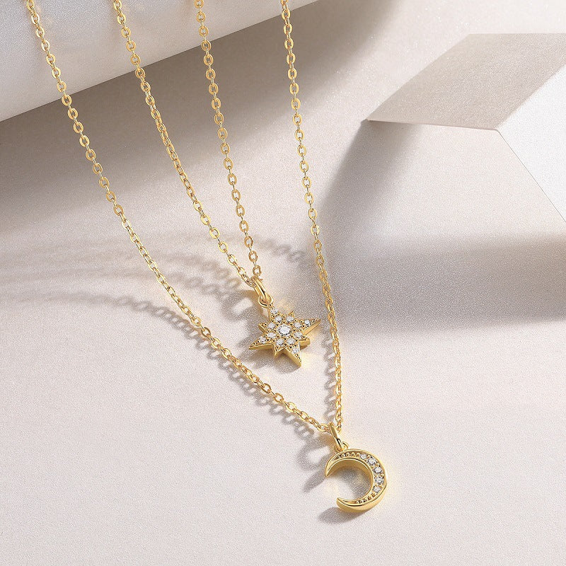 Stylish Unisex Moissanite Necklace with O-Link Chain Design
