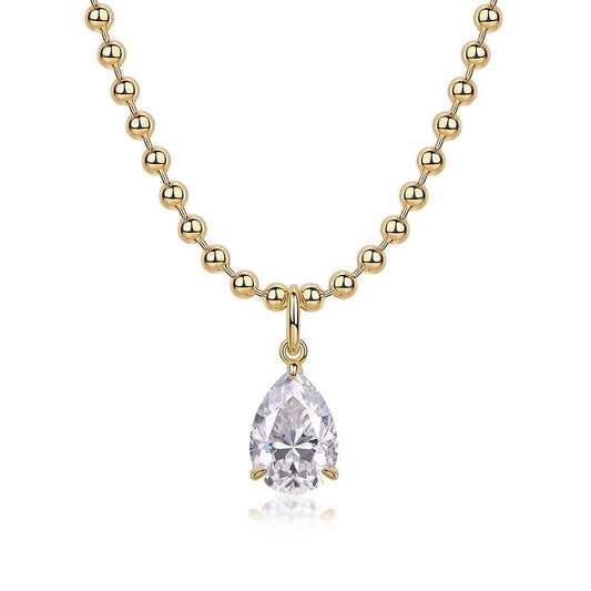 Stylish Women's Moissanite Necklace with Geometric Design