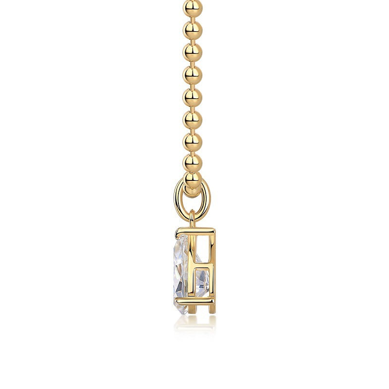 Stylish Women's Moissanite Necklace with Geometric Design