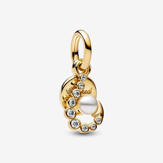 14k Gold Sunrise Medallion Charm