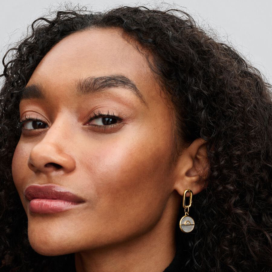 14K Gold Sunrise Medallion Charm