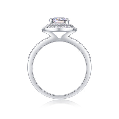Timeless Geometric Moissanite Band for Women