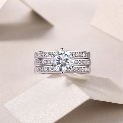 Timeless Geometric Moissanite Band for Women and Men