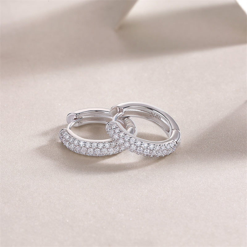 Timeless Geometric Moissanite Earrings for Women