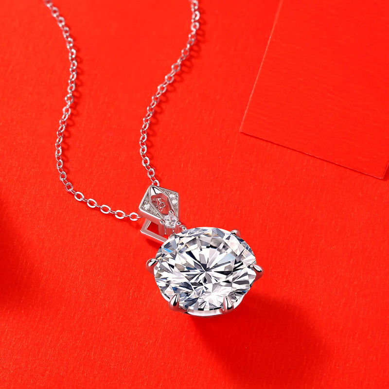 Timeless Round Moissanite Pendant Necklace