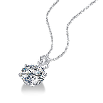 Timeless Round Moissanite Pendant Necklace