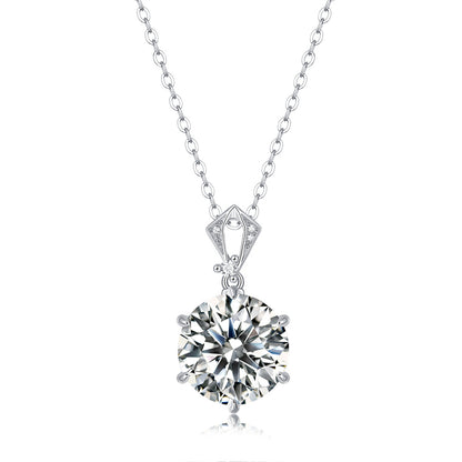 Timeless Round Moissanite Pendant Necklace